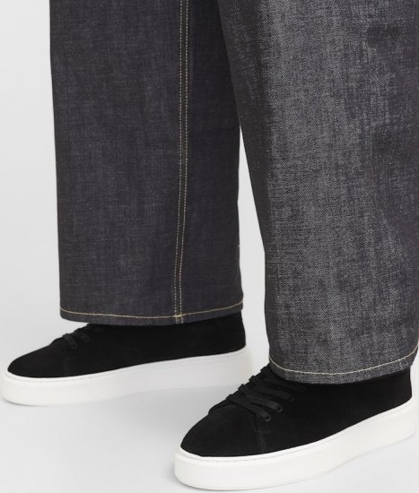 Jack & Jones Stockholm Leather Sneakers Black/Suede - Мъжки oбувки 40-52 - 