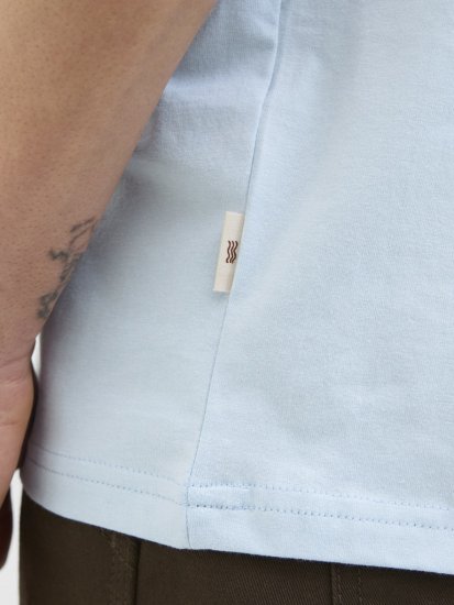 Jack & Jones Vira Branding Crew Neck T-Shirt Skyway - Тениски - мъжки тениски големи размери