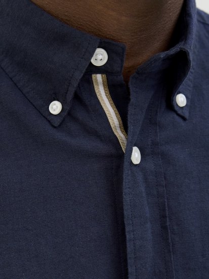 Jack & Jones Summer Shield Short Sleeve Shirt Maritime Blue - Ризи - мъжки ризи големи размери