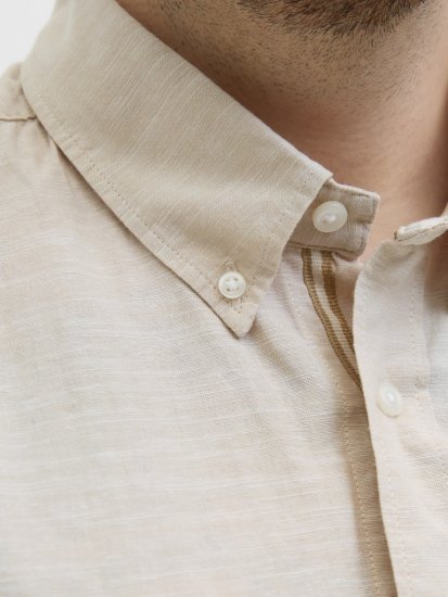 Jack & Jones Summer Shield Short Sleeve Shirt White Pepper - Ризи - мъжки ризи големи размери