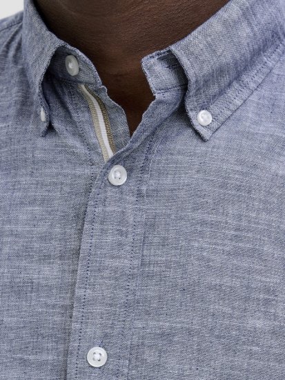 Jack & Jones Summer Shield Short Sleeve Shirt Faded Denim - Ризи - мъжки ризи големи размери