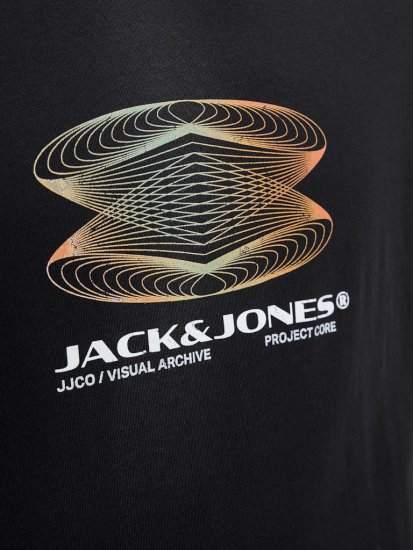 Jack & Jones Calma Crew Neck T-Shirt Black - Тениски - мъжки тениски големи размери