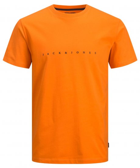 Jack & Jones JJFONT T-Shirt Orange - Тениски - мъжки тениски големи размери