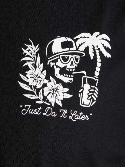 Jack & Jones JJCHILLER With Back Print Black - Тениски - мъжки тениски големи размери