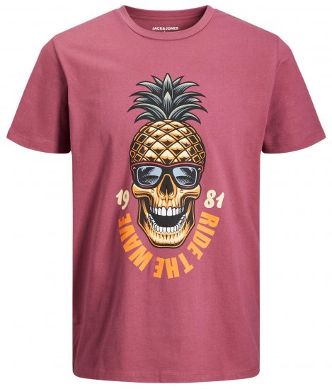 Jack & Jones JJEUSTACE T-Shirt Pink - Тениски - мъжки тениски големи размери