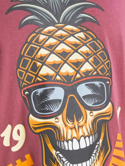 Jack & Jones JJEUSTACE T-Shirt Pink - Тениски - мъжки тениски големи размери