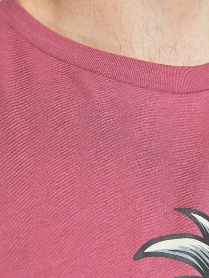 Jack & Jones JJEUSTACE T-Shirt Pink - Тениски - мъжки тениски големи размери