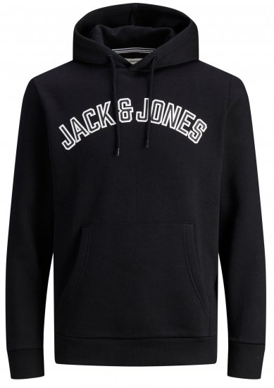Jack & Jones JJCITY Hoodie Black - Суичъри & cуичъри с качулка - мъжки суичъри големи размери
