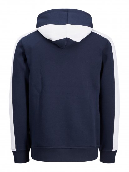 Jack & Jones JJCUT SWEAT Hoodie Navy - Суичъри & cуичъри с качулка - мъжки суичъри големи размери