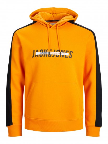 Jack & Jones JJCUT SWEAT Hoodie Orange - Суичъри & cуичъри с качулка - мъжки суичъри големи размери