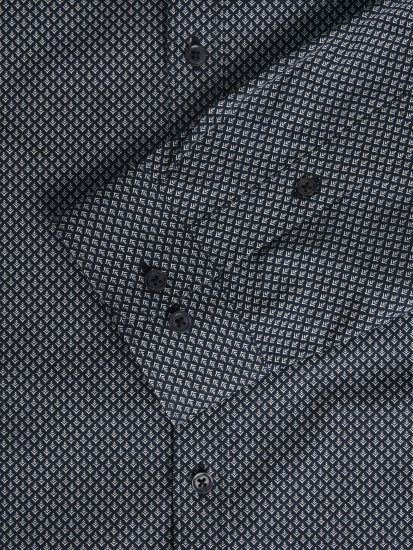Jack & Jones JPRBLACARDIFF Print LS Shirt Navy - Ризи - мъжки ризи големи размери