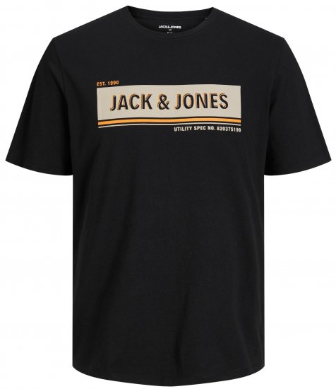 Jack & Jones JCOADAM T-Shirt Black - Тениски - мъжки тениски големи размери