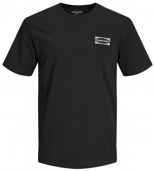 Jack & Jones JCOEDTN T-Shirt with Back Print Black - Тениски - мъжки тениски големи размери