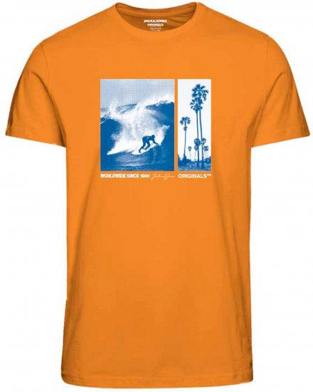 Jack & Jones JORBOOSTER T-Shirt Iceland Poppy - Тениски - мъжки тениски големи размери