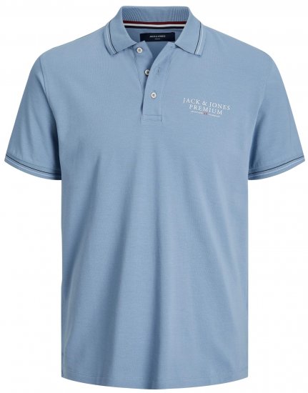 Jack & Jones JPRBLUARCHIE Polo Faded Denim - Поло тениски - мъжки тениски с яка големи размери