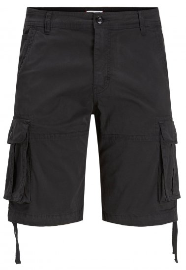 jack & Jones JPSTZEUS Cargo Shorts Black - Шорти - мъжки къси панталони големи размери