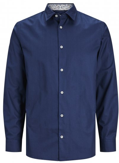 Jack & Jones JPRBLANORDIC DETAIL Shirt Perfect Navy - Ризи - мъжки ризи големи размери