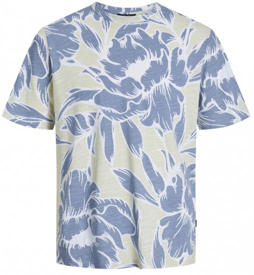 Jack & Jones JPRBLAPALMA AOP T-Shirt Green Tint - Тениски - мъжки тениски големи размери