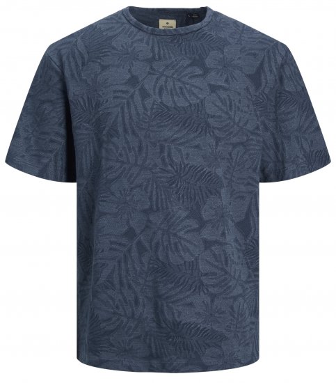 Jack & Jones JPRBLUNAEL T-Shirt Dark Denim - Тениски - мъжки тениски големи размери