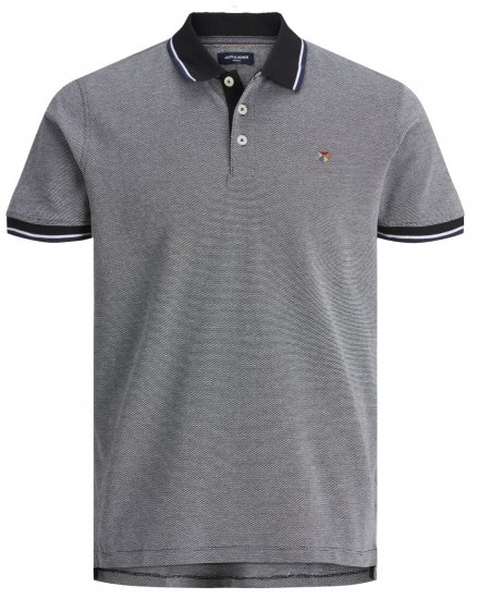 Jack & Jones JPRBLUWIN Polo Black - Поло тениски - мъжки тениски с яка големи размери