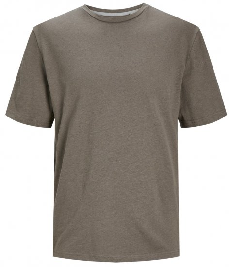 Jack & Jones JPRCC SOFT Linen Blend T-Shirt Falcon - Тениски - мъжки тениски големи размери