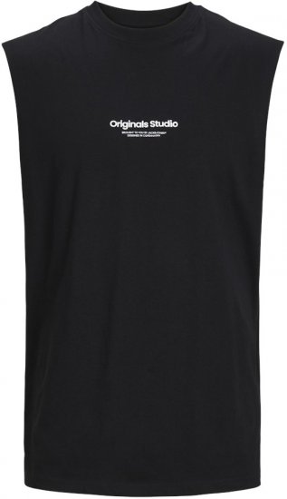 Jack & Jones VESTERBRO Sleeveless T-Shirt Black - Тениски - мъжки тениски големи размери