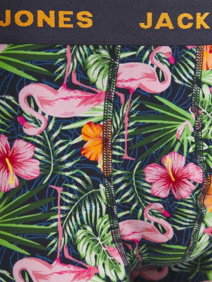 Jack & Jones JACPINK FLAMINGO TRUNKS 5 PACK Navy Blazer - Бельо & Бански шорти - Мъжко бельо големи размери