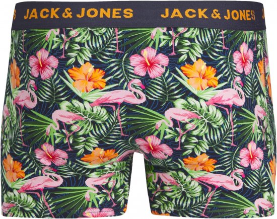 Jack & Jones JACPINK FLAMINGO TRUNKS 5 PACK Navy Blazer - Бельо & Бански шорти - Мъжко бельо големи размери