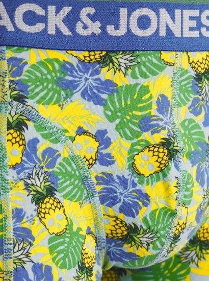 Jack & Jones JACPINEAPPLE SKULL TRUNKS 3 PACK Palace Blue - Боксерки - мъжки боксерки големи размери