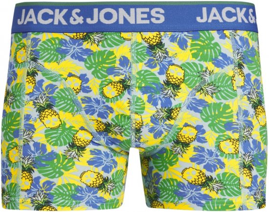 Jack & Jones JACPINEAPPLE SKULL TRUNKS 3 PACK Palace Blue - Боксерки - мъжки боксерки големи размери