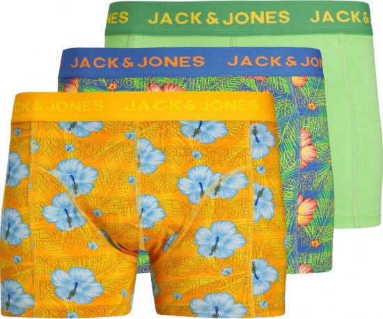 Jack & Jones JACHAWAII TRUNKS 3 PACK Palace Blue - Бельо & Бански шорти - Мъжко бельо големи размери