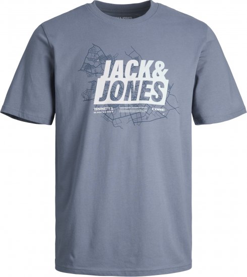  Jack & Jones JCOMAP SUMMER LOGO Flint Stone - Тениски - мъжки тениски големи размери