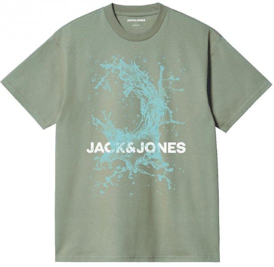 Jack & Jones JCOOCEAN SPLASH T-Shirt Desert Sage - Тениски - мъжки тениски големи размери