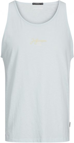 Jack & Jones JORARUBA BRANDING TANK TOP Skylight - Тениски - мъжки тениски големи размери