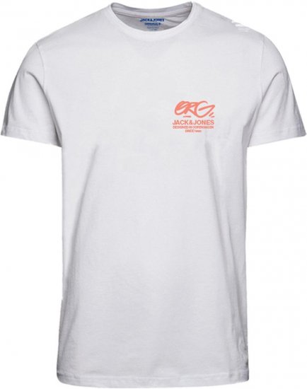 Jack & Jones JORARUBA TEE SS CREW NECK Brighter White - Тениски - мъжки тениски големи размери