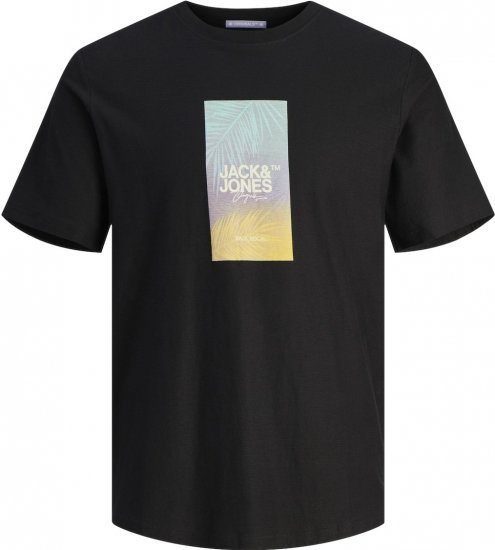 Jack & Jones JORARUBA Sunset Branding T-shirt Black - Тениски - мъжки тениски големи размери