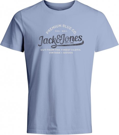 Jack & Jones JPRBLULOUIE SS TEE CREW NECK Cerulean - Тениски - мъжки тениски големи размери