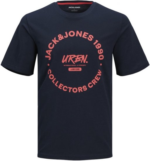 Jack & Jones Simon Crew Neck T-Shirt Blue - Тениски - мъжки тениски големи размери