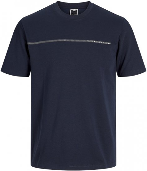 Jack & Jones FUSION Full Branding T-Shirt Sky Captain - Тениски - мъжки тениски големи размери