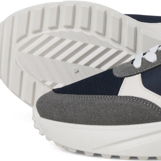 Jack & Jones Waspire Sneakers Grey/NAVY BLAZER - Мъжки oбувки 40-52 - 