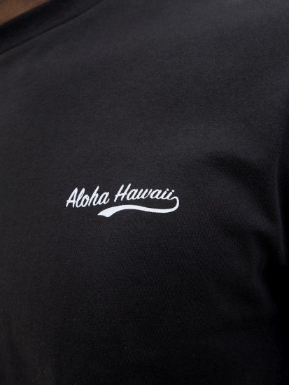 Jack & Jones Zekiel Crew Neck T-Shirt Black - Тениски - мъжки тениски големи размери