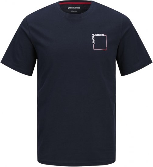 Jack & Jones Verner Crew Neck T-Shirt Blue - Тениски - мъжки тениски големи размери