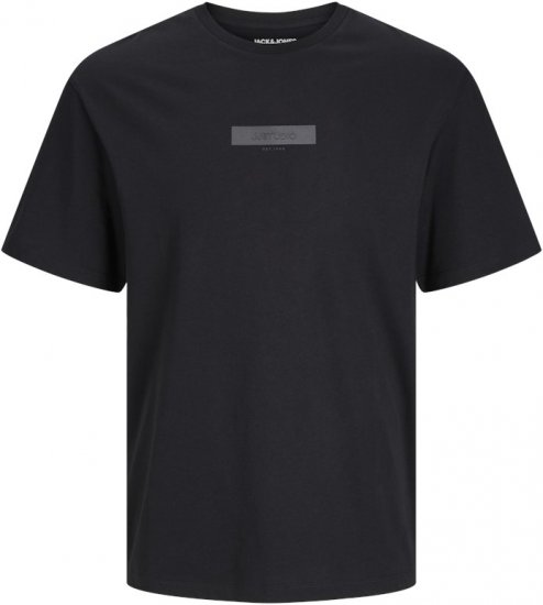 Jack & Jones TAKA T-Shirt Black - Тениски - мъжки тениски големи размери