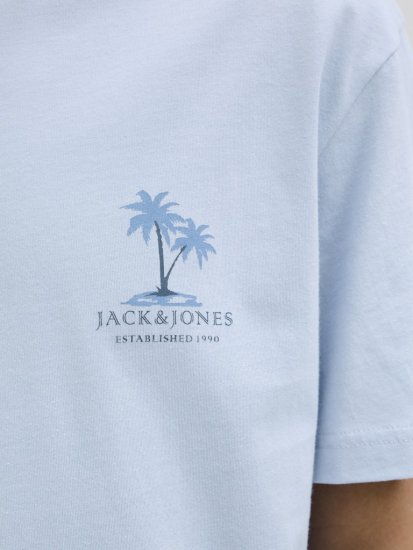 Jack & Jones Summer Vibes Crew Neck T-Shirt Chambray Blue - Тениски - мъжки тениски големи размери