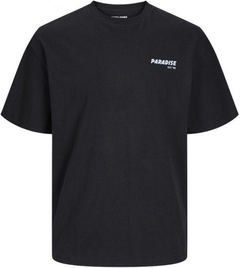 Jack & Jones Charge Crew Neck Printed T-Shirt Black - Тениски - мъжки тениски големи размери