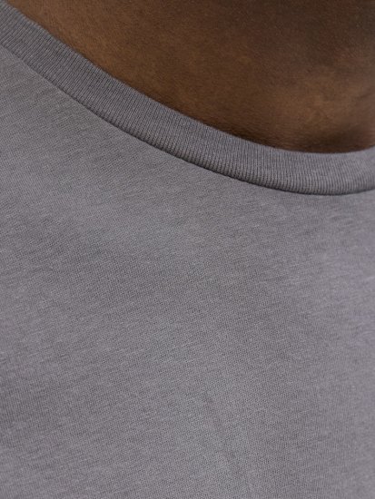 Jack & Jones Jaxon Crew Neck T-Shirt Castlerock - Тениски - мъжки тениски големи размери