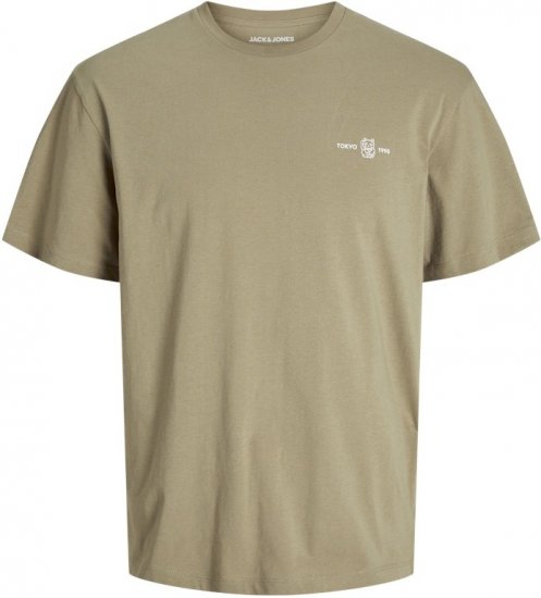 Jack & Jones Ayce Crew Neck T-Shirt Beige - Тениски - мъжки тениски големи размери