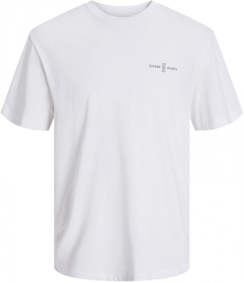 Jack & Jones Ayce Crew Neck T-Shirt White - Тениски - мъжки тениски големи размери