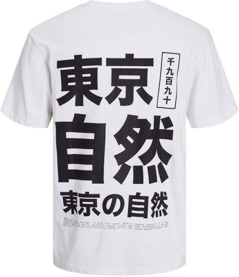 Jack & Jones Ayce Crew Neck T-Shirt White - Тениски - мъжки тениски големи размери