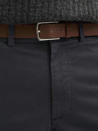 Jack & Jones Ollie Franco Chino Pants with Belt Dark Navy - Дънки и панталони - мъжки Дънки и панталони големи размери